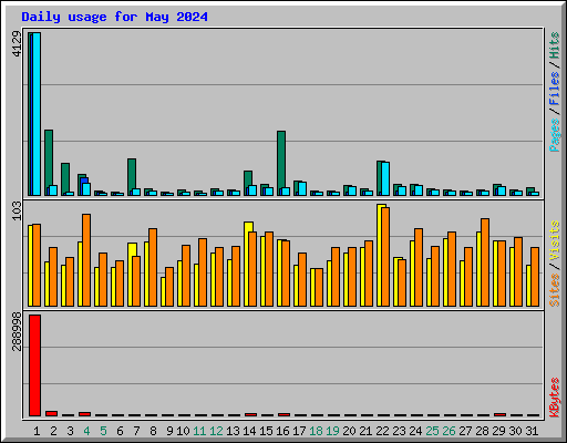 Daily usage for May 2024