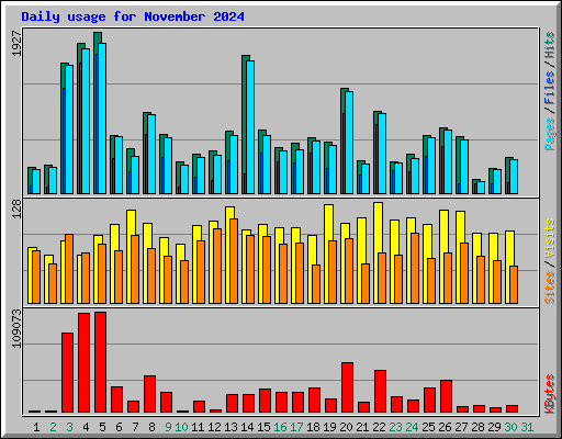 Daily usage for November 2024