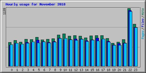 Hourly usage for November 2018