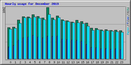 Hourly usage for December 2019