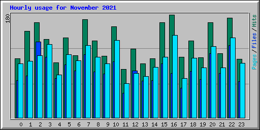 Hourly usage for November 2021