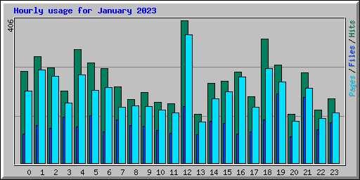 Hourly usage for January 2023