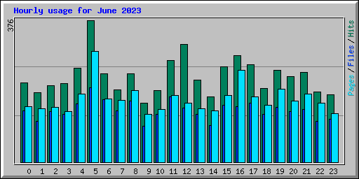 Hourly usage for June 2023
