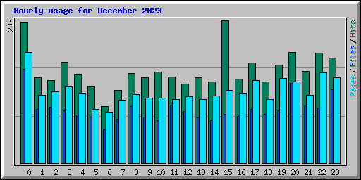 Hourly usage for December 2023