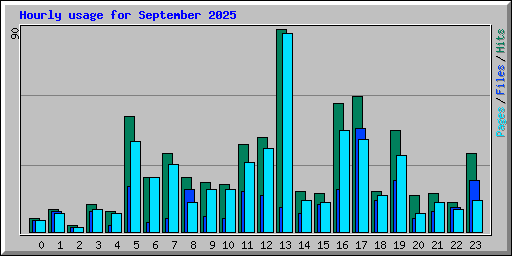Hourly usage for September 2025