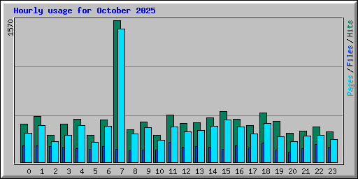 Hourly usage for October 2025
